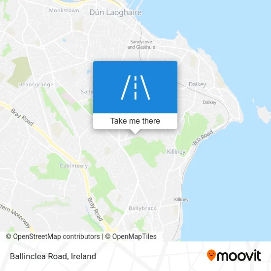 Ballinclea Road map