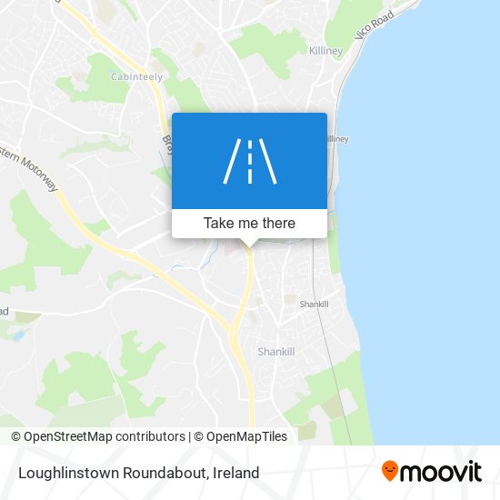 Loughlinstown Roundabout map