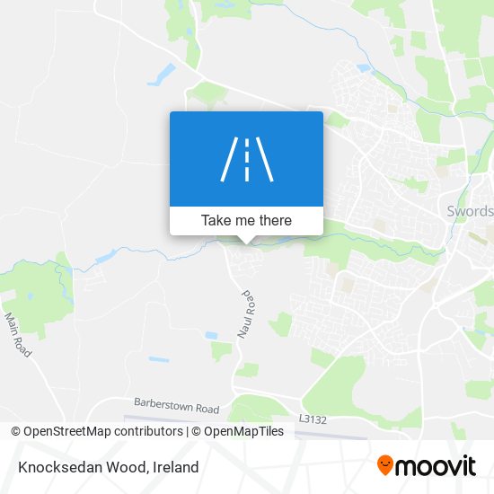 Knocksedan Wood map