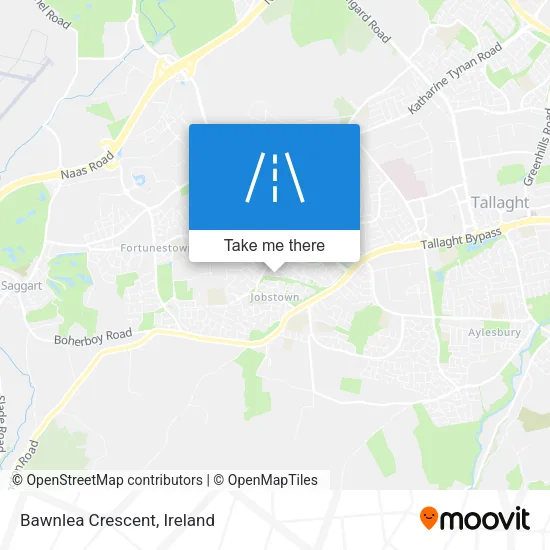 Bawnlea Crescent map