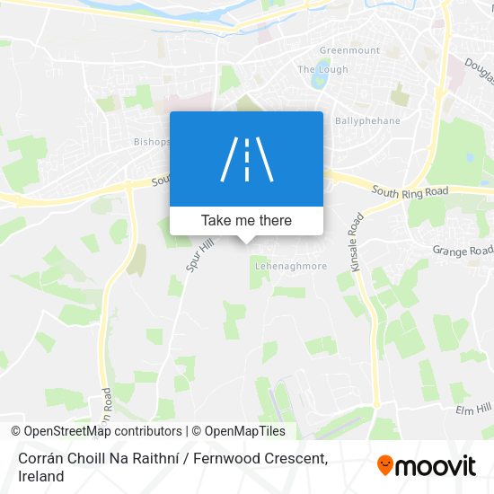 Corrán Choill Na Raithní / Fernwood Crescent map