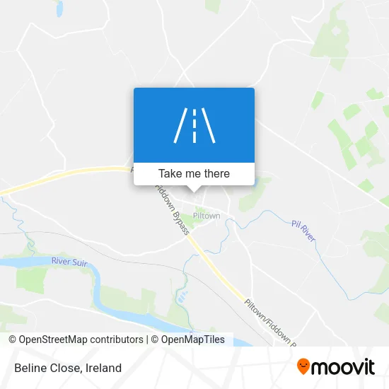 Beline Close map