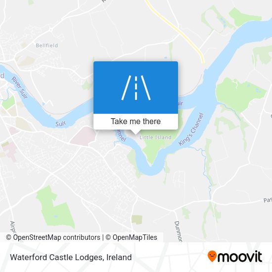 Waterford Castle Lodges map