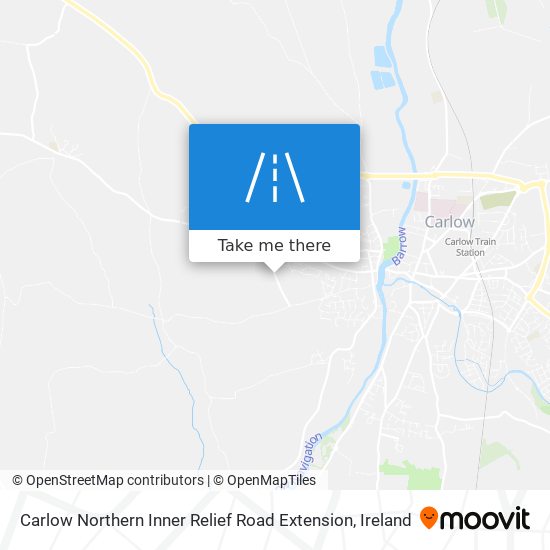 Carlow Northern Inner Relief Road Extension map