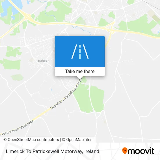 Limerick To Patrickswell Motorway map