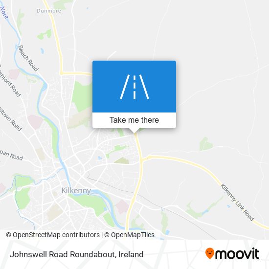 Johnswell Road Roundabout map