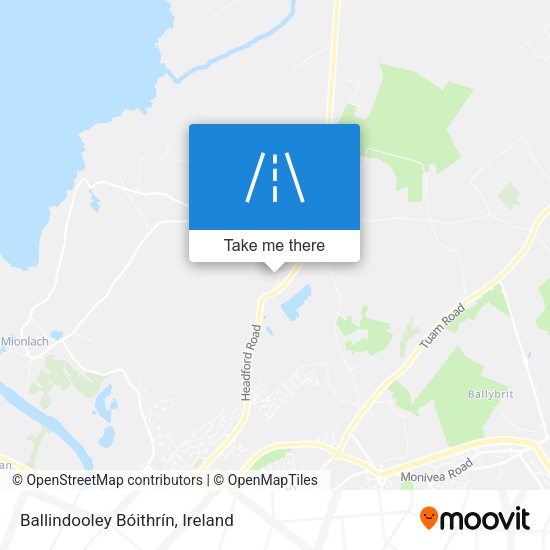 Ballindooley Bóithrín map