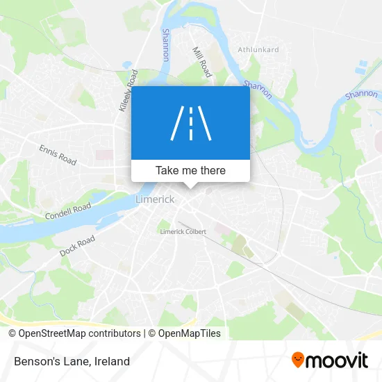 Benson's Lane map