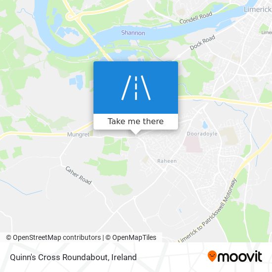 Quinn's Cross Roundabout map