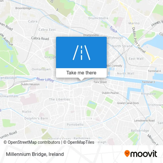 Millennium Bridge map