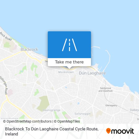 Blackrock To Dún Laoghaire Coastal Cycle Route map