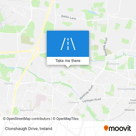 Clonshaugh Drive map