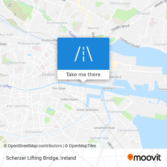 Scherzer Lifting Bridge map