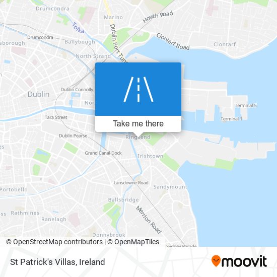 St Patrick's Villas map