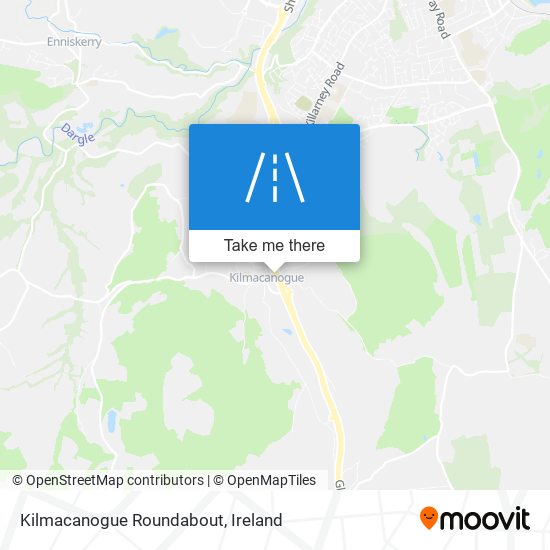 Kilmacanogue Roundabout map
