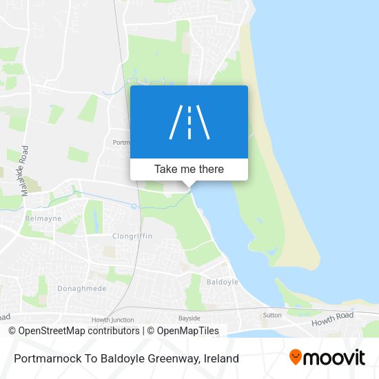 Portmarnock To Baldoyle Greenway map