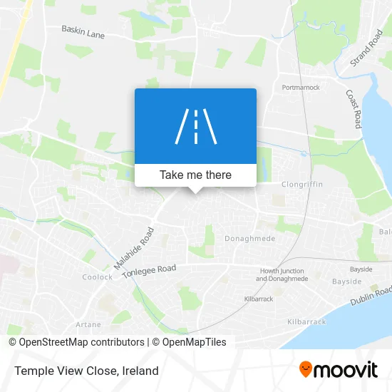 Temple View Close map