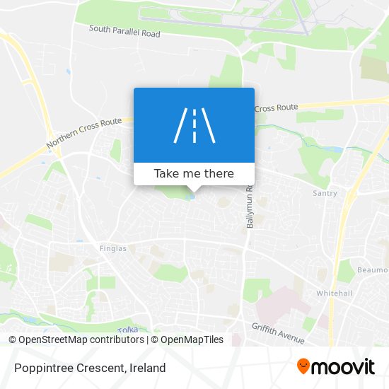 Poppintree Crescent map