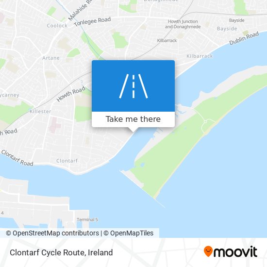 Clontarf Cycle Route map