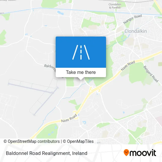 Baldonnel Road Realignment map