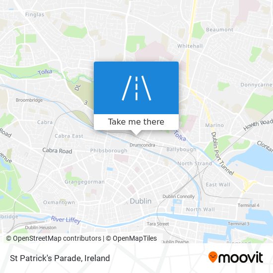 St Patrick's Parade map