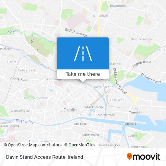 Davin Stand Access Route map