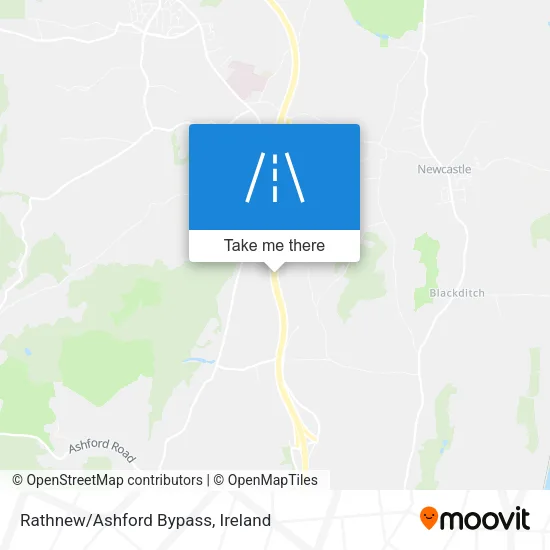 Rathnew/Ashford Bypass map