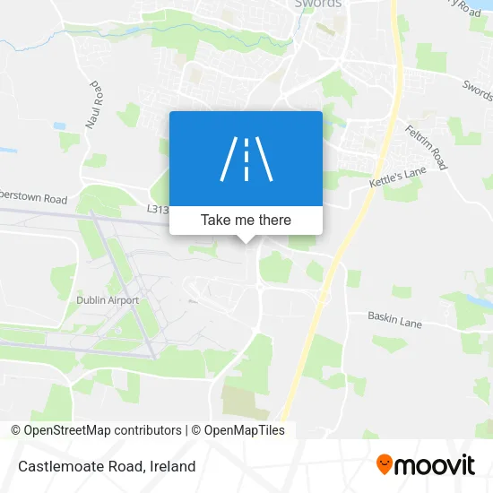 Castlemoate Road map