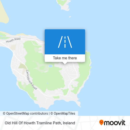 Old Hill Of Howth Tramline Path map