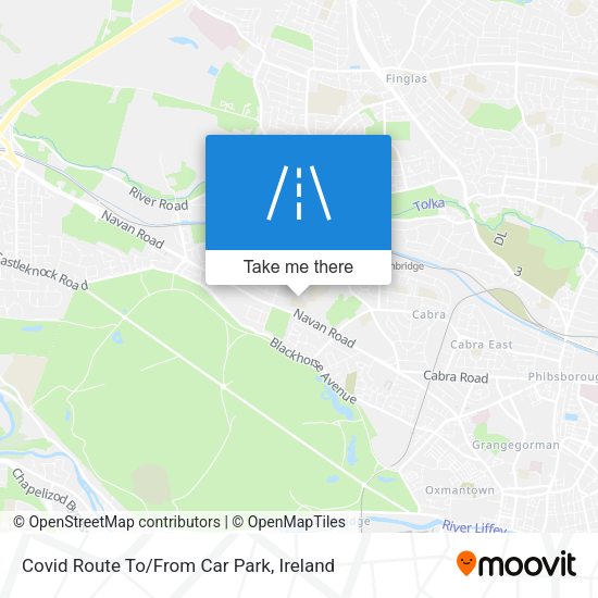 Covid Route To/From Car Park map