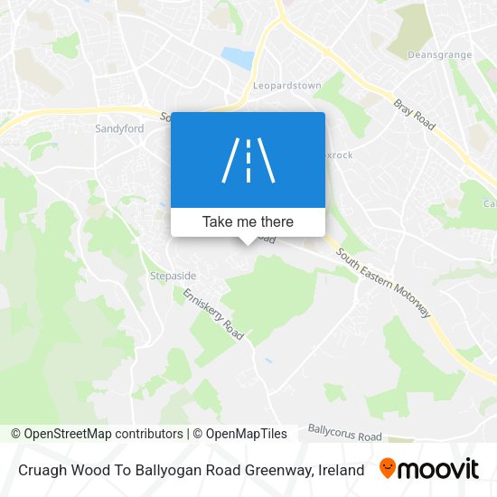 Cruagh Wood To Ballyogan Road Greenway map