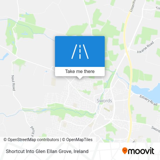 Shortcut Into Glen Ellan Grove map