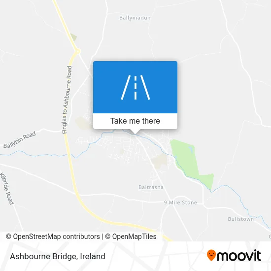 Ashbourne Bridge map
