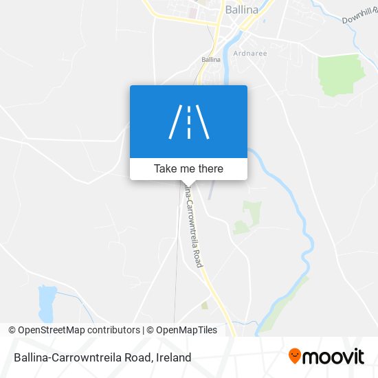 Ballina-Carrowntreila Road map