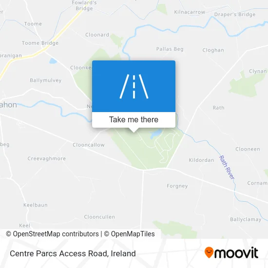 Centre Parcs Access Road map