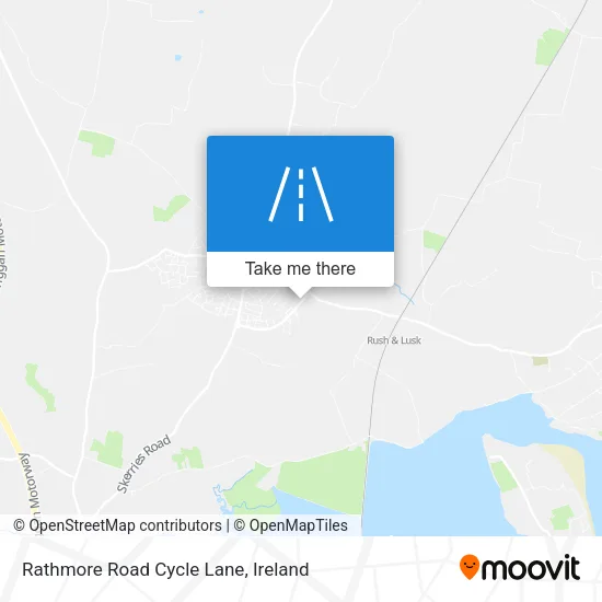 Rathmore Road Cycle Lane map