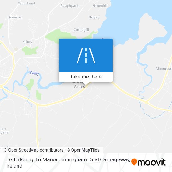 Letterkenny To Manorcunningham Dual Carriageway map