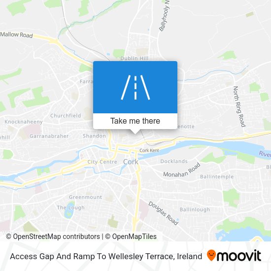 Access Gap And Ramp To Wellesley Terrace map