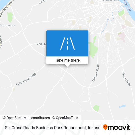 Six Cross Roads Business Park Roundabout map