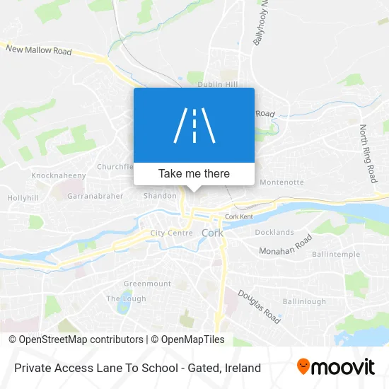 Private Access Lane To School - Gated map