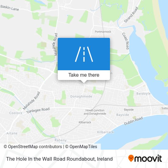 The Hole In the Wall Road Roundabout map