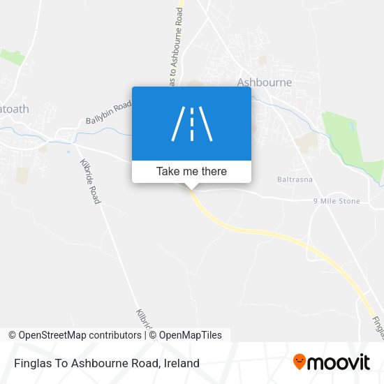 Finglas To Ashbourne Road map