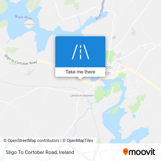 Sligo To Cortober Road map