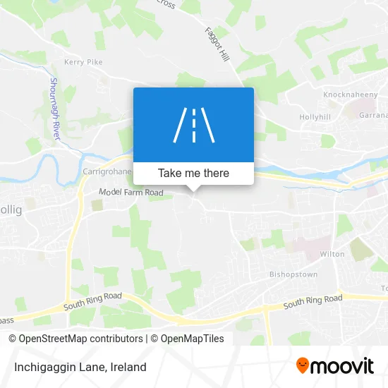 Inchigaggin Lane map