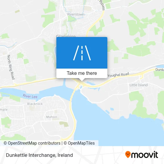 Dunkettle Interchange map