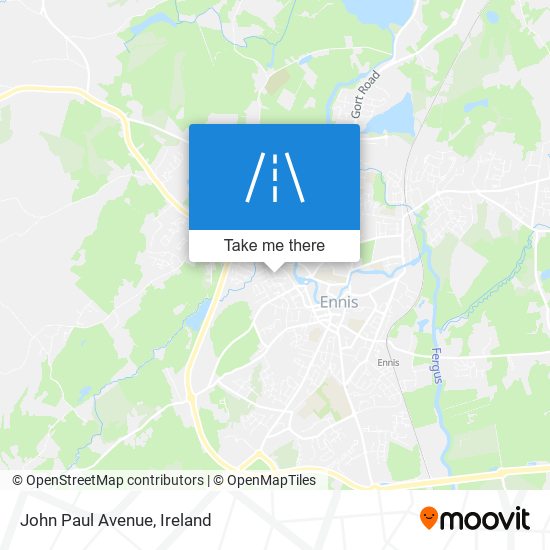 John Paul Avenue map