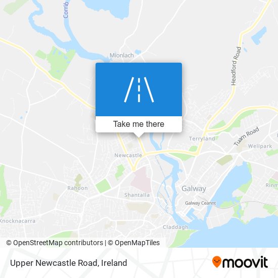 Upper Newcastle Road map