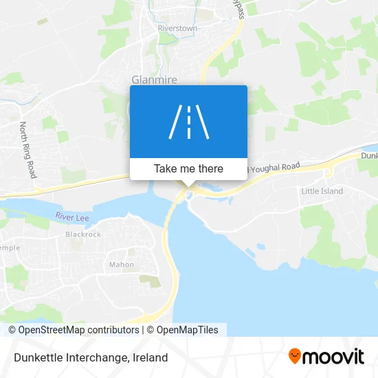Dunkettle Interchange map