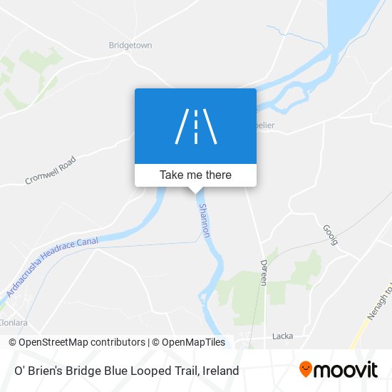 O' Brien's Bridge Blue Looped Trail map