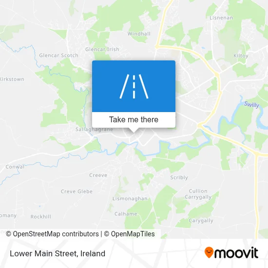 Lower Main Street map